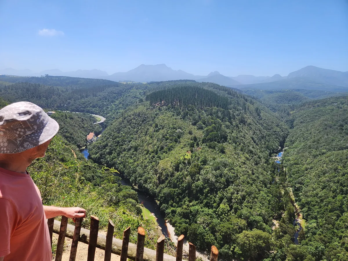 Panoramic view over the forested Kaaimans River valley at Wilderness from the Wilderness Heights viewpoint
