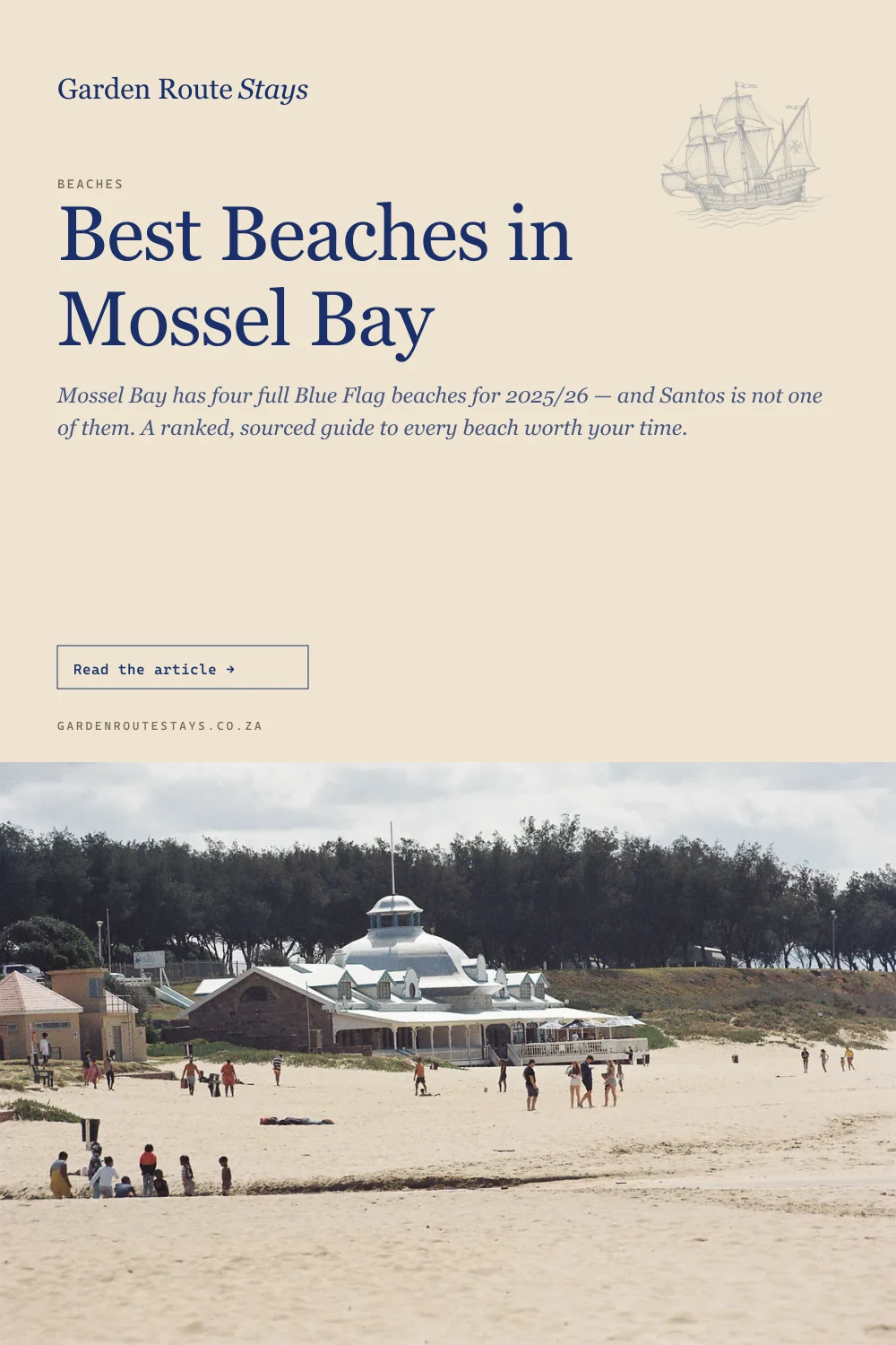 Pinterest pin: Best Beaches in Mossel Bay: 7 Ranked