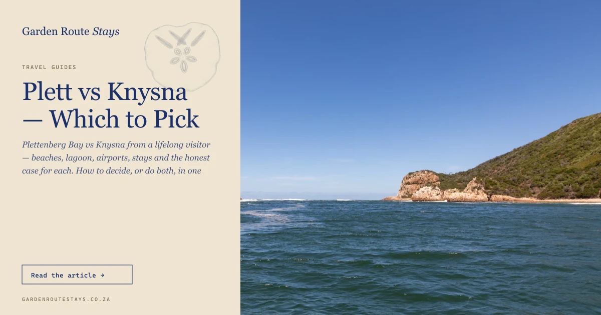 The Knysna Heads — two sandstone cliffs flanking the narrow ocean channel into Knysna Lagoon, Garden Route
