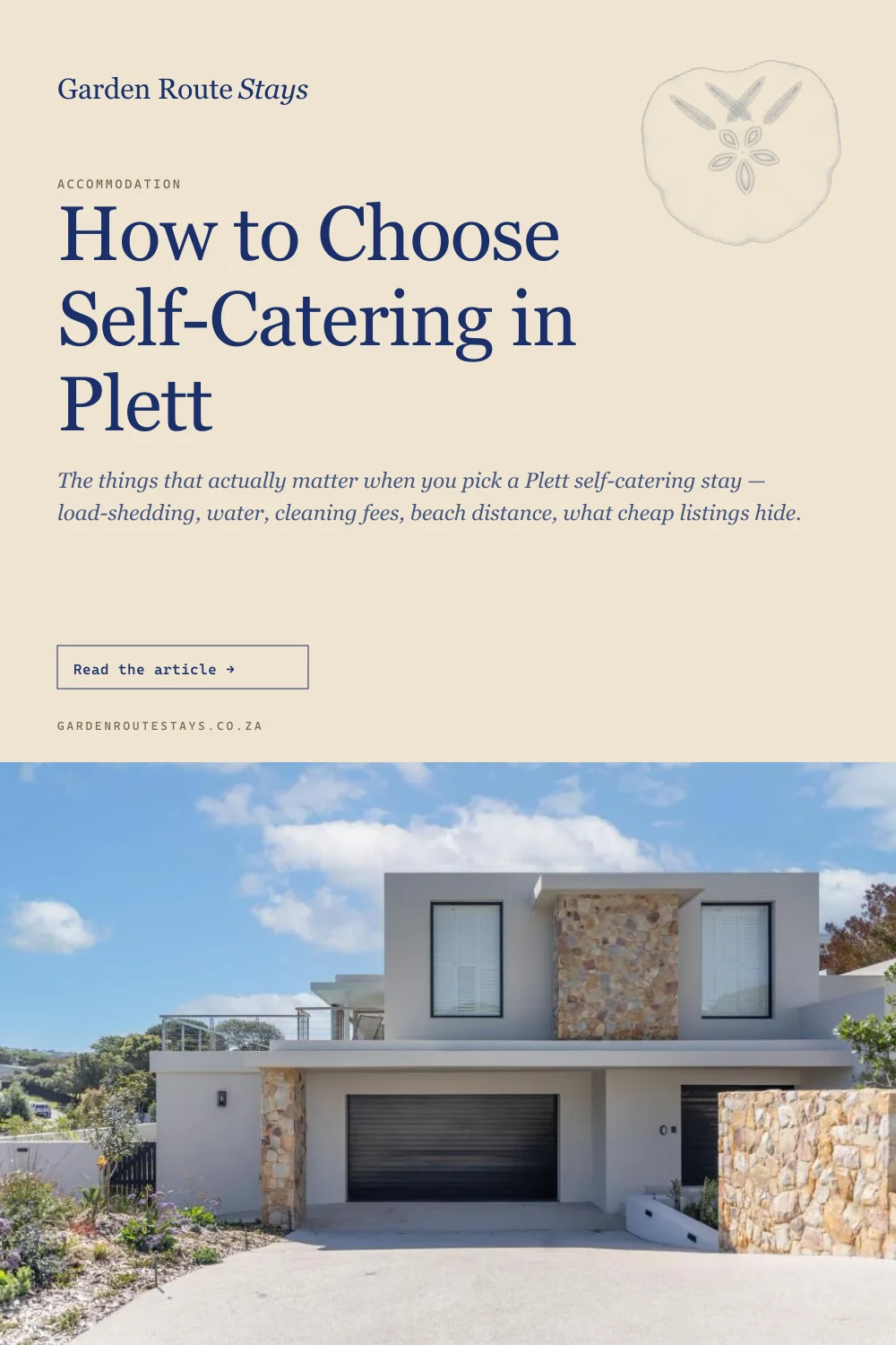 Pinterest pin: How to Choose Self-Catering in Plett