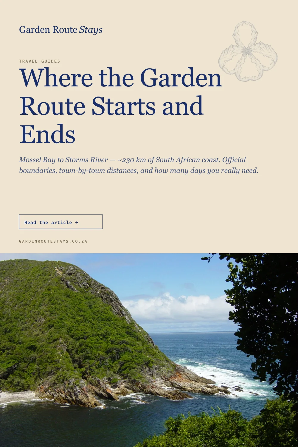 Pinterest pin: Where Does the Garden Route Start and End? (Map)